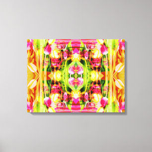 TULIPS - Farbige Tulpen Fraktal Art - Leinwanddruck