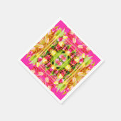 TULIPS - Farbige Tulpen Fraktal Art - Serviette (Ecke)