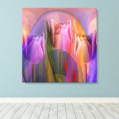 Tulips Festival, künstlerisch gemischte Medien Wal Leinwanddruck (Insitu (Holzboden))