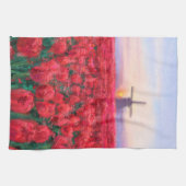 Tulips Field - Landschaft - Frühjahr in den Nieder Geschirrtuch (Horizontal)