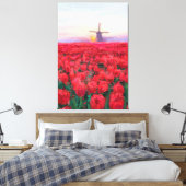 Tulips Field - Landschaft - Frühjahr in den Nieder Leinwanddruck (Insitu (Schlafzimmer))