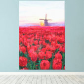 Tulips Field - Landschaft - Frühjahr in den Nieder Leinwanddruck (Insitu (Holzboden))