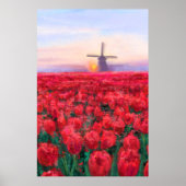 Tulips Field - Landschaft - Frühjahr in den Nieder Poster (Vorne)
