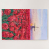 Tulips Field - Landschaft - Frühjahr in den Nieder Puzzle (Horizontal)