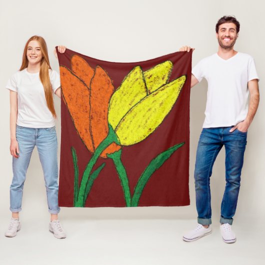 Tulips Fleecedecke (Beispiel)