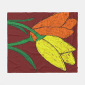 Tulips Fleecedecke (Vorderseite (Horizontal))