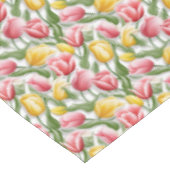 Tulips Floral Cotton Tableclout Tischdecke (Schrägansicht)
