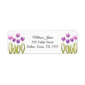 Tulips Floral Watercolor Hochzeit Rücksendeadresse (Vorne)