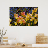 Tulips & Forget-me-nots Poster (Küche)