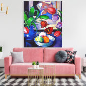 Tulips & Frucht - Canvas Print Leinwanddruck (Insitu (Wohnzimmer))