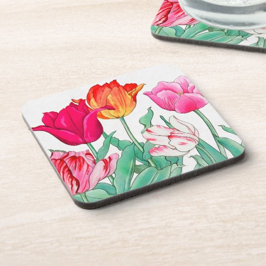 Tulips Garden Getränkeuntersetzer (Linke Seite)