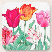 Tulips Garden Getränkeuntersetzer (Vorderseite)