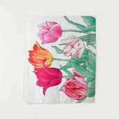 Tulips Garden Wandteppich (Vorderseite)