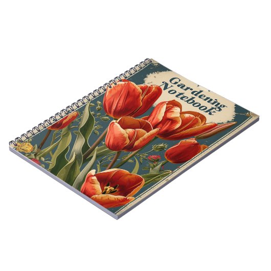 Tulips Garening Notizblock (Linke Seite)