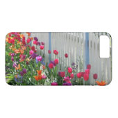 Tulips Garten weiße Picketzaun Gehäuse Handy Case-Mate iPhone Hülle (Rückseite (Horizontal))