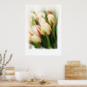 "Tulips"-Gemälde auf Leinwand Poster (Küche)