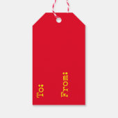 Tulips Geschenkanhänger (Rückseite)