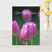 Tulips 'Get Well-bald'-Karte Karte (Gelbe Blume)