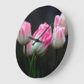 Tulips Große Wanduhr (Winkel)