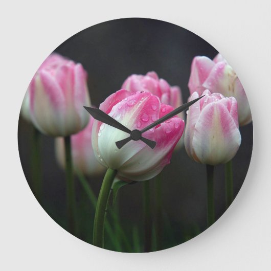 Tulips Große Wanduhr (Vorderseite)