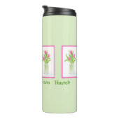Tulips Handpainted Watercolor PERSONALIZE Gardener Thermosbecher (Nach rechts gedreht)