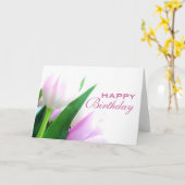 Tulips Happy Birthday Card Karte (Gelbe Blume)