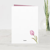 Tulips Happy Birthday Custom Text Any Occasion Karte (Rückseite)