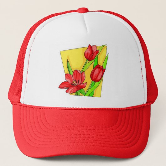 Tulips Hat Truckerkappe (Vorderseite)