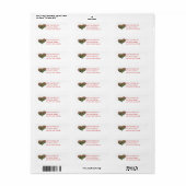Tulips Heart individuell anpassbare Labels (Vorne)