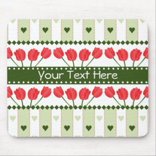 Tulips & Hearts Mousepad, anpassen Mousepad