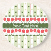 Tulips & Hearts Untersetzer, anpassen Untersetzer (Vorne)