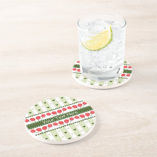 Tulips & Hearts Untersetzer, anpassen Untersetzer (Seite)