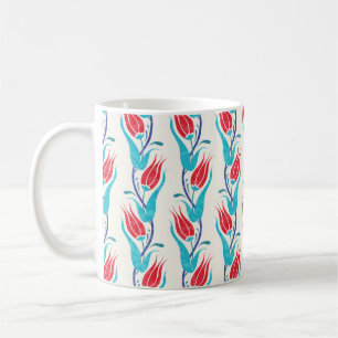 Tulips Hintergrund. Traditionelles türkisches Mot Kaffeetasse