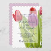 Tulips Hochzeit Einladung (Vorne/Hinten)