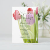 Tulips Hochzeit Einladung (Stehend Vorderseite)
