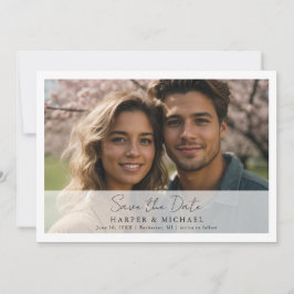 Tulips Hochzeit Foto Save the Date Einladung