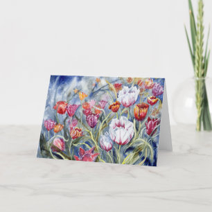"Tulips II" Blank Notecard Dankeskarte