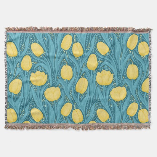 Tulips in blau und gelb decke (Vorderseite)