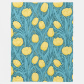 Tulips in blau und gelb fleecedecke (Vorderseite)