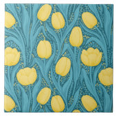 Tulips in blau und gelb fliese (Vorderseite)