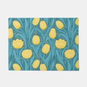 Tulips in blau und gelb fußmatte (Vorderseite)