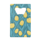 Tulips in blau und gelb geldbeutel flaschenöffner (Rückseite)