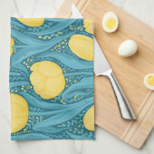 Tulips in blau und gelb geschirrtuch (Viertel Falte)