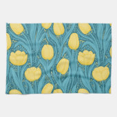 Tulips in blau und gelb geschirrtuch (Horizontal)