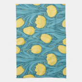 Tulips in blau und gelb geschirrtuch (Vertikal)