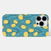 Tulips in blau und gelb iPhone hülle (Rückseite (Horizontal))