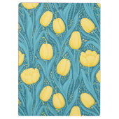 Tulips in blau und gelb klemmbrett (Rückseite)