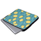 Tulips in blau und gelb laptopschutzhülle (Vorne Knopf)