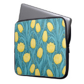 Tulips in blau und gelb laptopschutzhülle (Vorderseite Links)