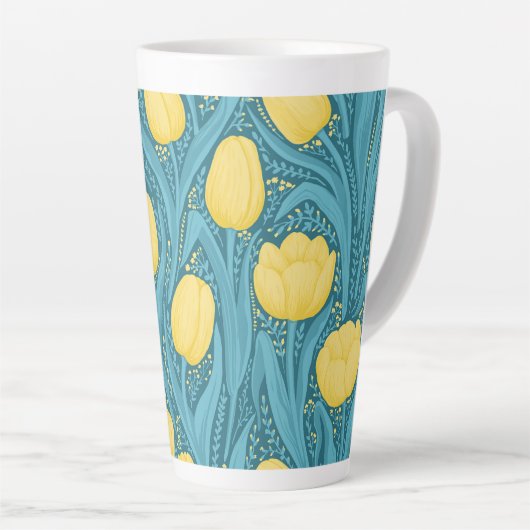 Tulips in blau und gelb milchtasse (Rechte Ecke)